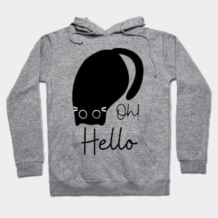 Black Cat Sleeping Upside Down Hoodie